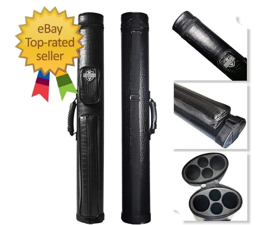 2×2 Hard cue case Oval Pool Cue Billiard Stick Carrying Case