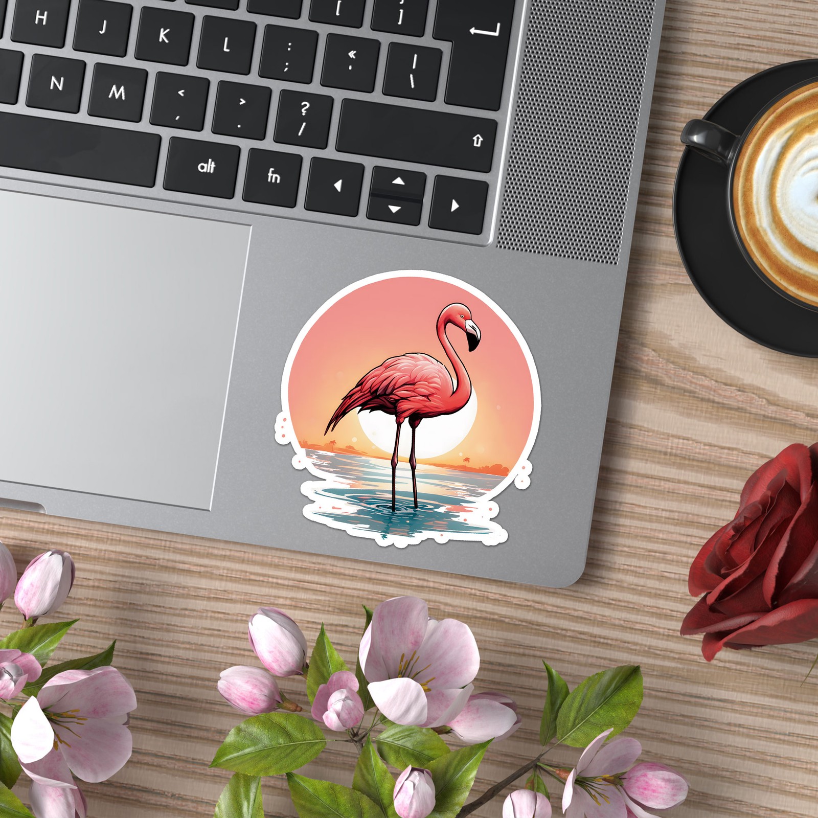 Flamingo Sunset – Vinyl Decal Sticker – Car Window Laptop – ebn11884