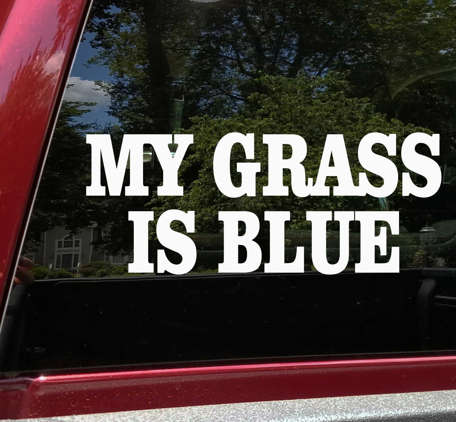 My Grass is Blue Vinyl Decal – Bluegrass Music Banjo Mandolin – Die Cut Sticker