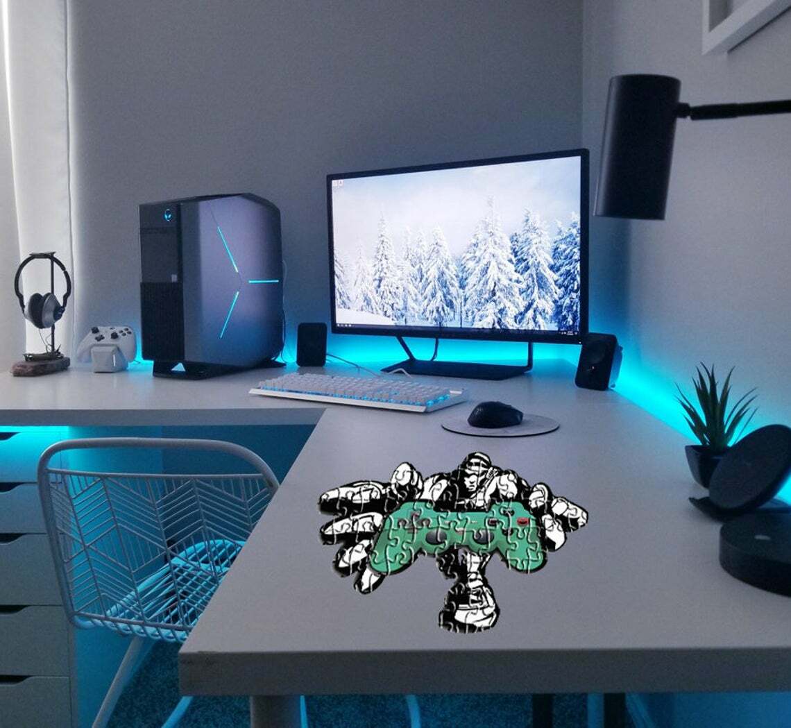 Playstation Controller Sticker, Video Games Wall Decal, Boy Gamer Vinyl, Gamer