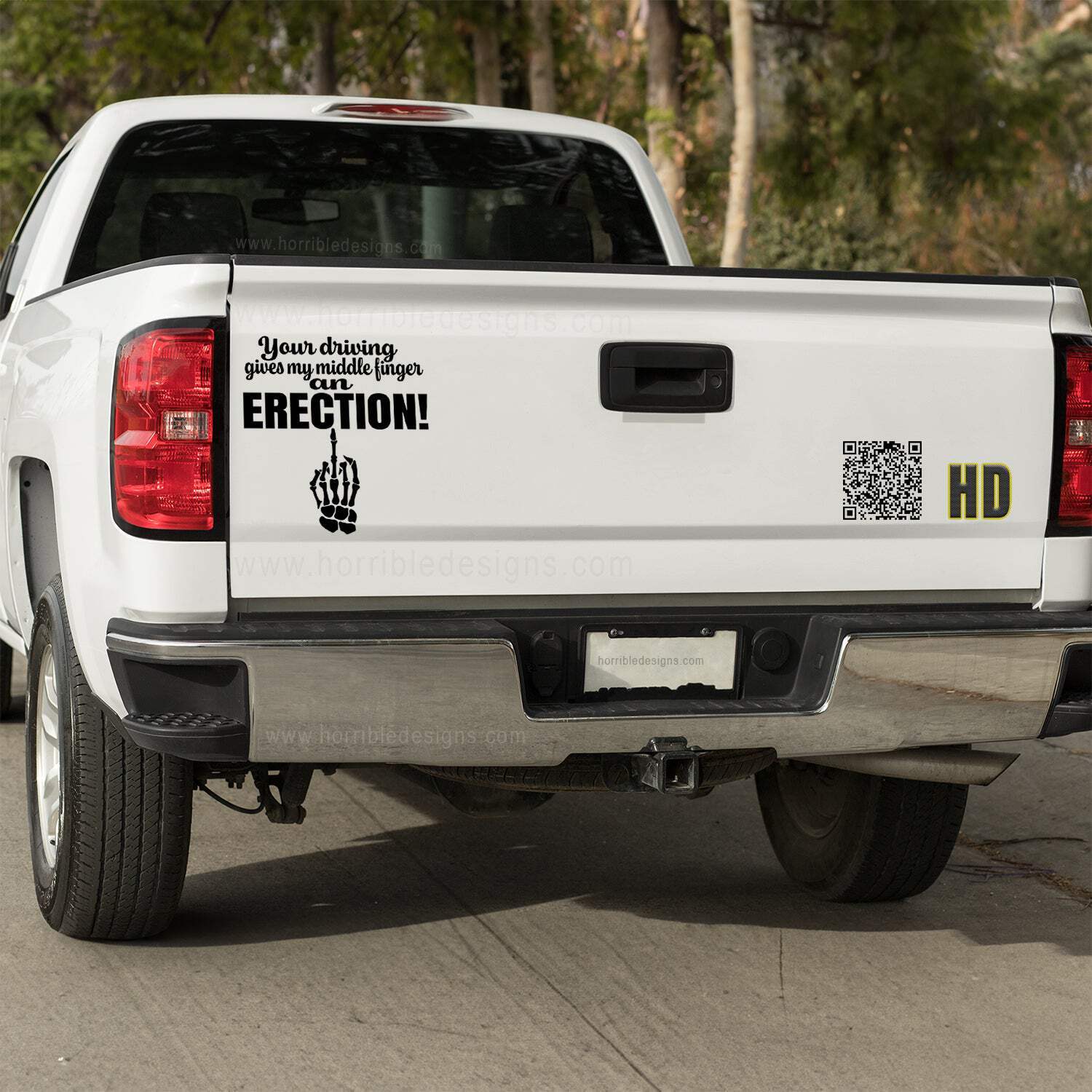 Your driving gives my middle finger an erection 3 Vinyl decal