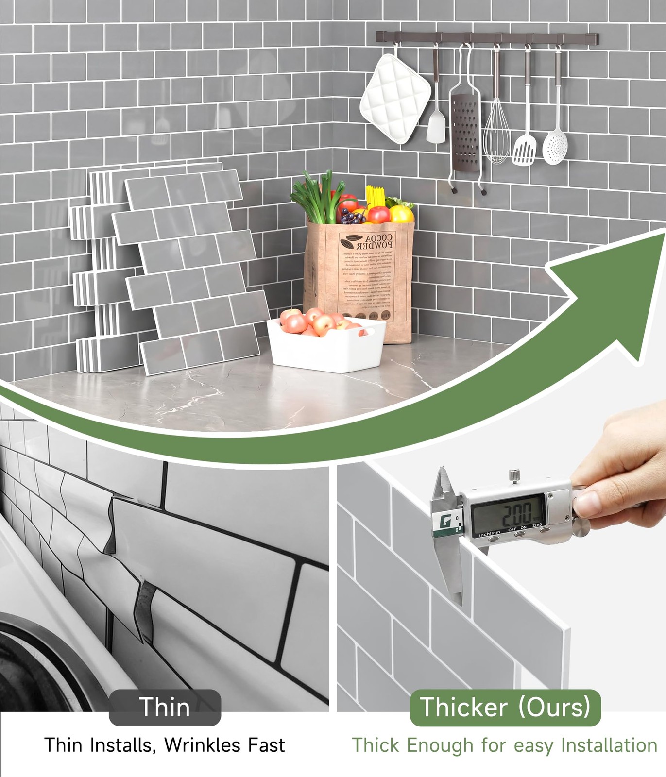 Peel and Stick Backsplash for Kitchen Self Adhesive Wall Tiles for Bathroom