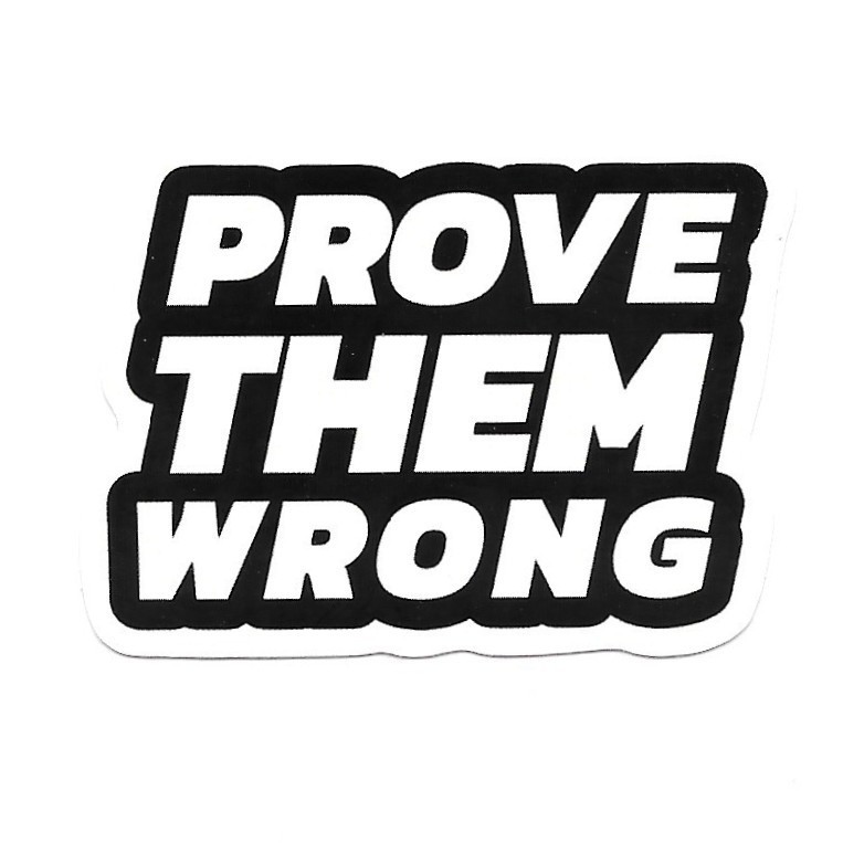 Prove Them Wrong Vinyl Sticker Motivational Quote Decal Laptop Bottle Gym