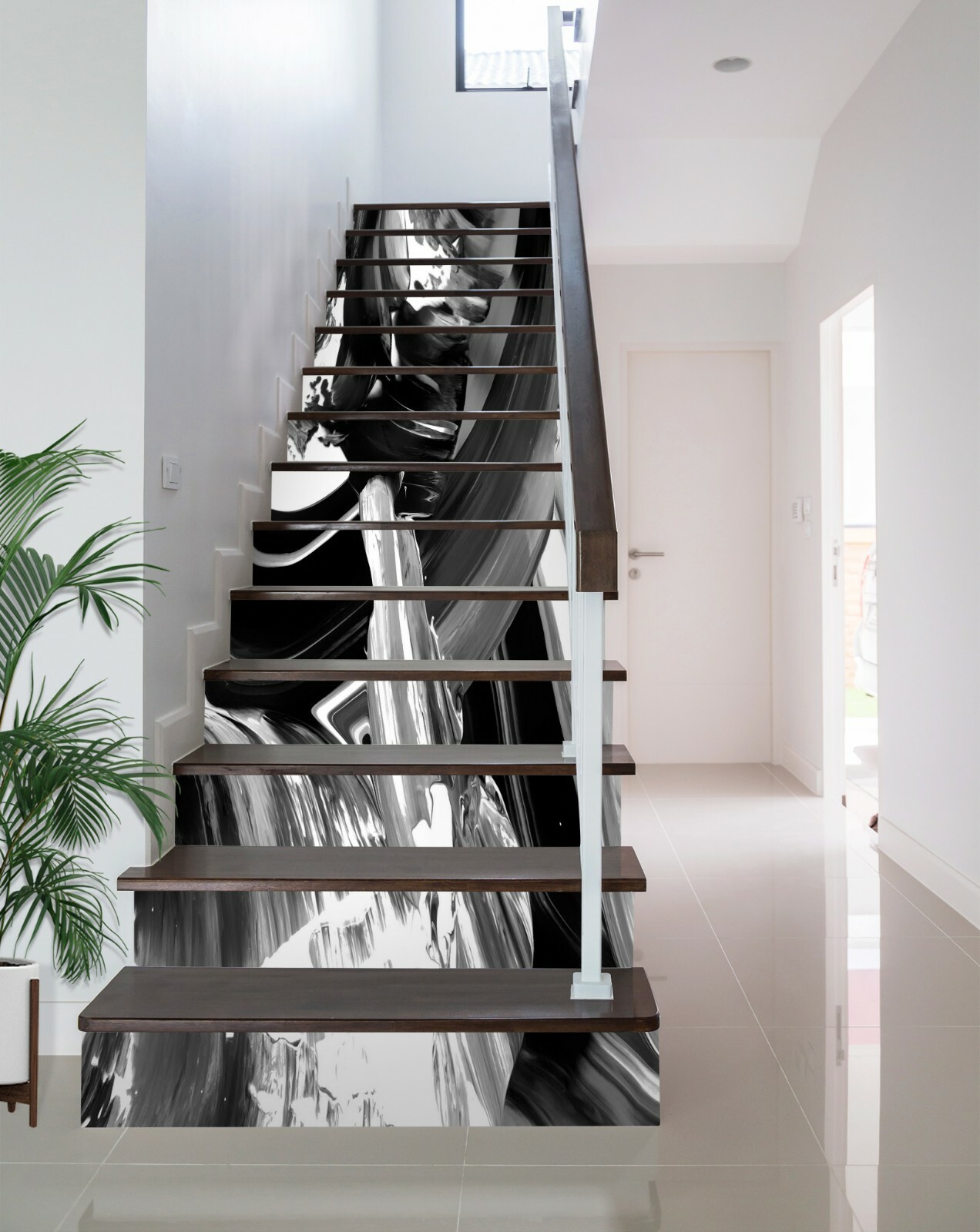 3D Grey Texture NA311 Stair Risers Decoration Photo Mural Decal Wallpaper Fay