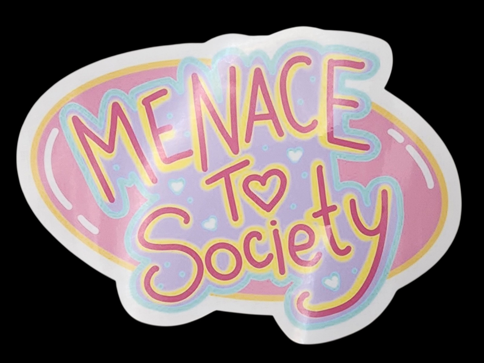 Menace To Society Waterproof Car Decal Wall Poster Vinyl Sticker Cute Pink Blue