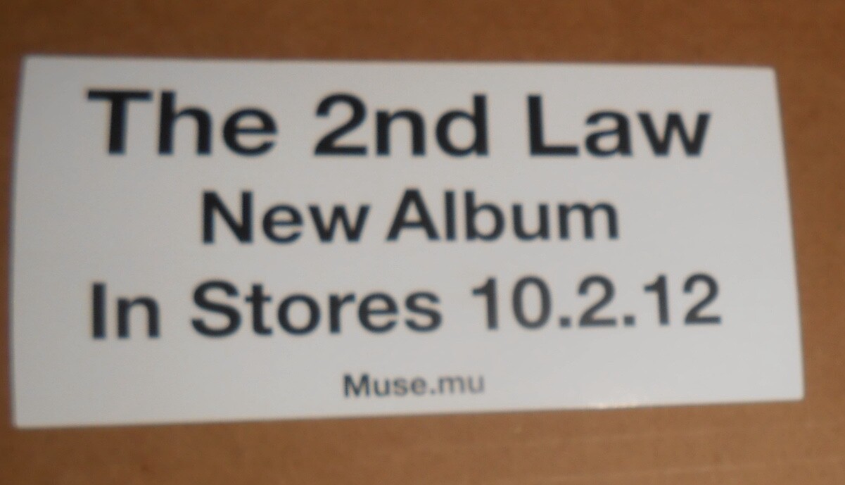 Muse The 2nd Law Sticker 2012 Original Promo (rectangle) 5×2.5