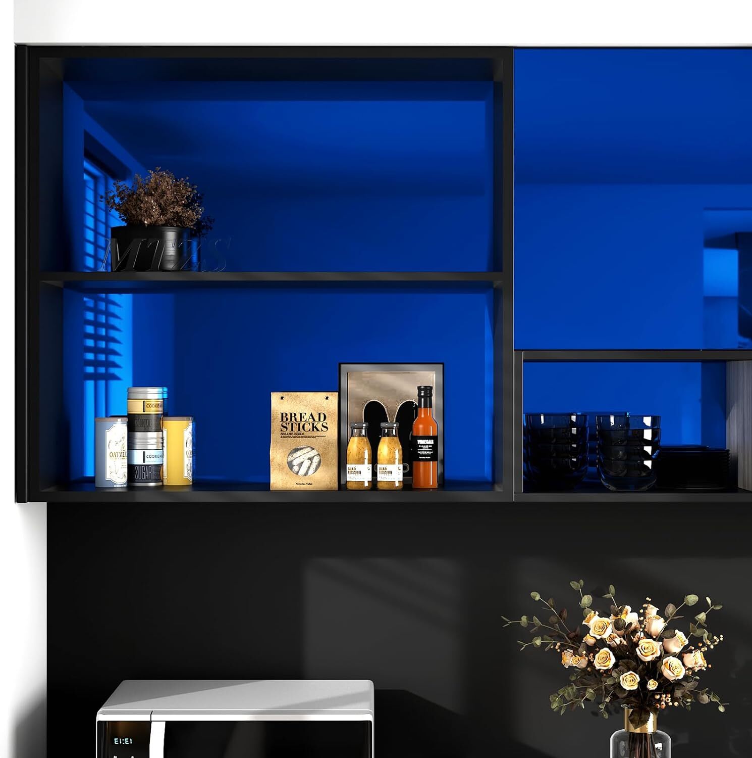 WESTICK Blue Mirror Sticker Sheet Self Adhesive Mirror Wallpaper Peel and Sti…