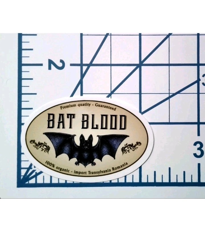 Bat Blood Vinyl Sticker Vampire Potion Journal Scrapbook Die Cut Goth Gothic