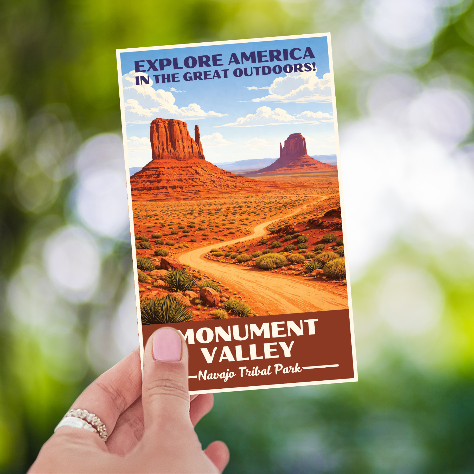 Monument Valley Navajo Tribal Park Sticker WPA Vintage Waterproof Decal Utah