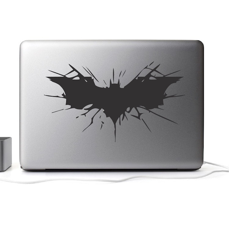 Batman Wall Decal, Dark Knight Wall Vinyl, Cracked Superhero Wall Sticker, a10