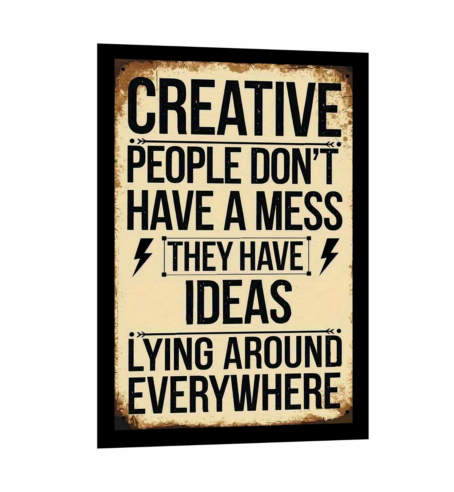 Funny "Creative People" Humorous Sticker Sign High Gloss Vinyl 4 Sizes