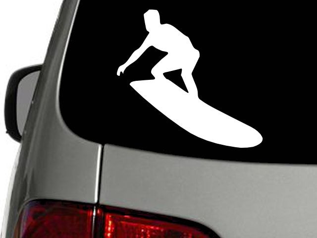SURFER SURFING Vinyl Decal Car Window Wall Truck Sticker CHOOSE SIZE COLOR