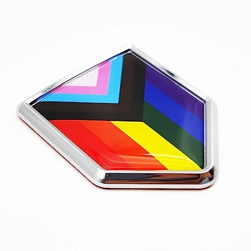 Pride Progress Rainbow Gay Flag Decal Stickers Car Emblem LGBTQ Car