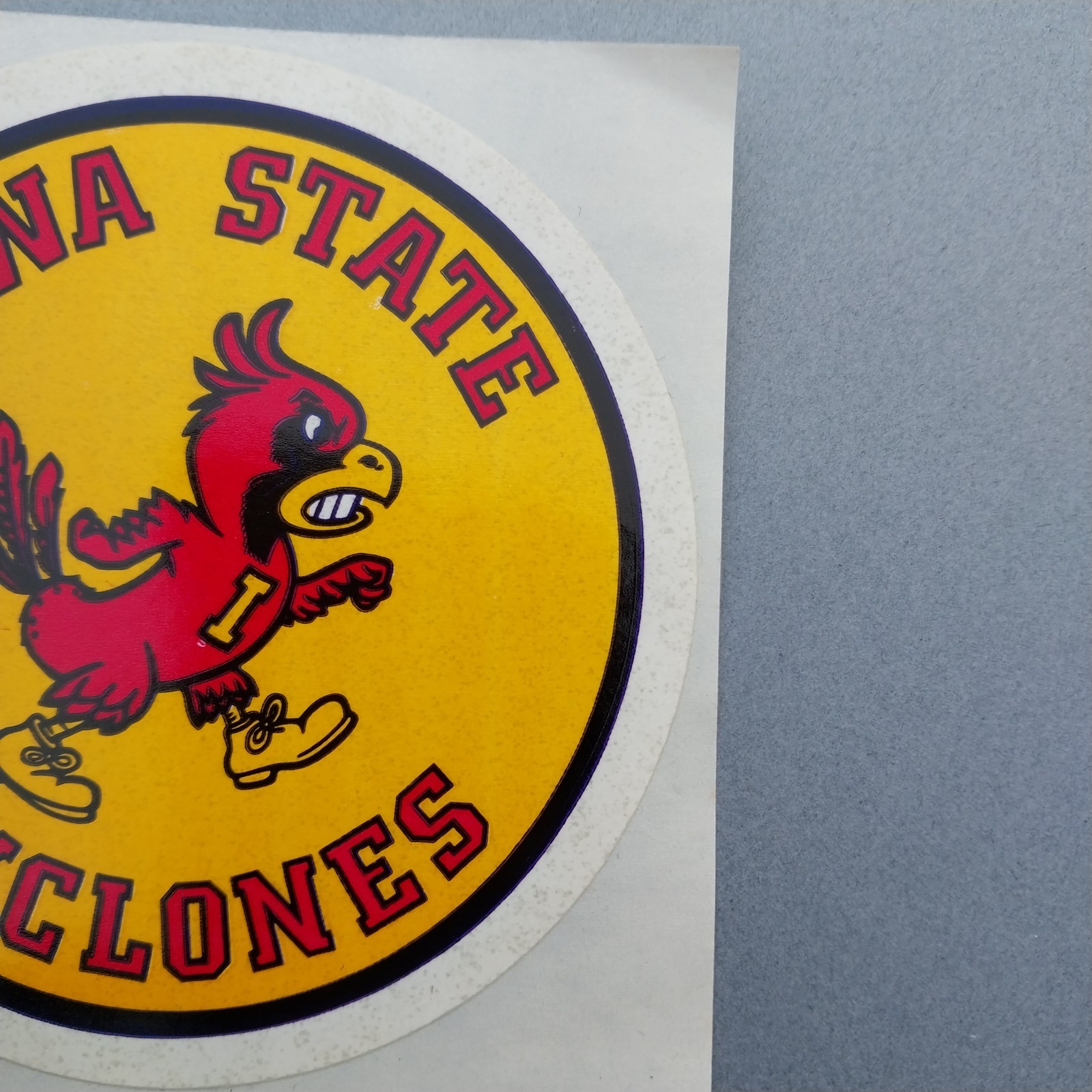 Iowa IA State Cyclones Retro Mascot Glossy Paper Sticker Decal 3 3/4"