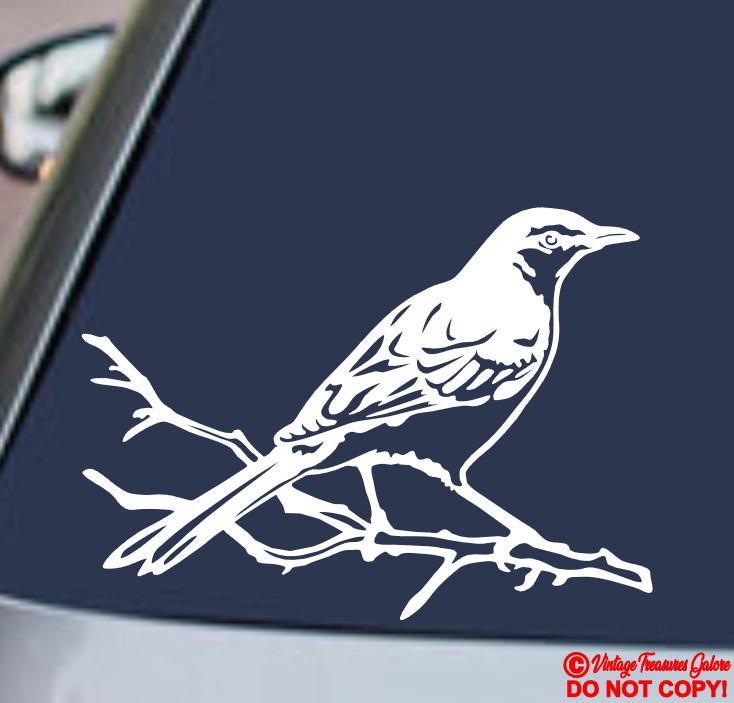 NORTHERN MOCKINGBIRD Vinyl Decal Sticker Car Window Wall Bumper Bird Animal Cute