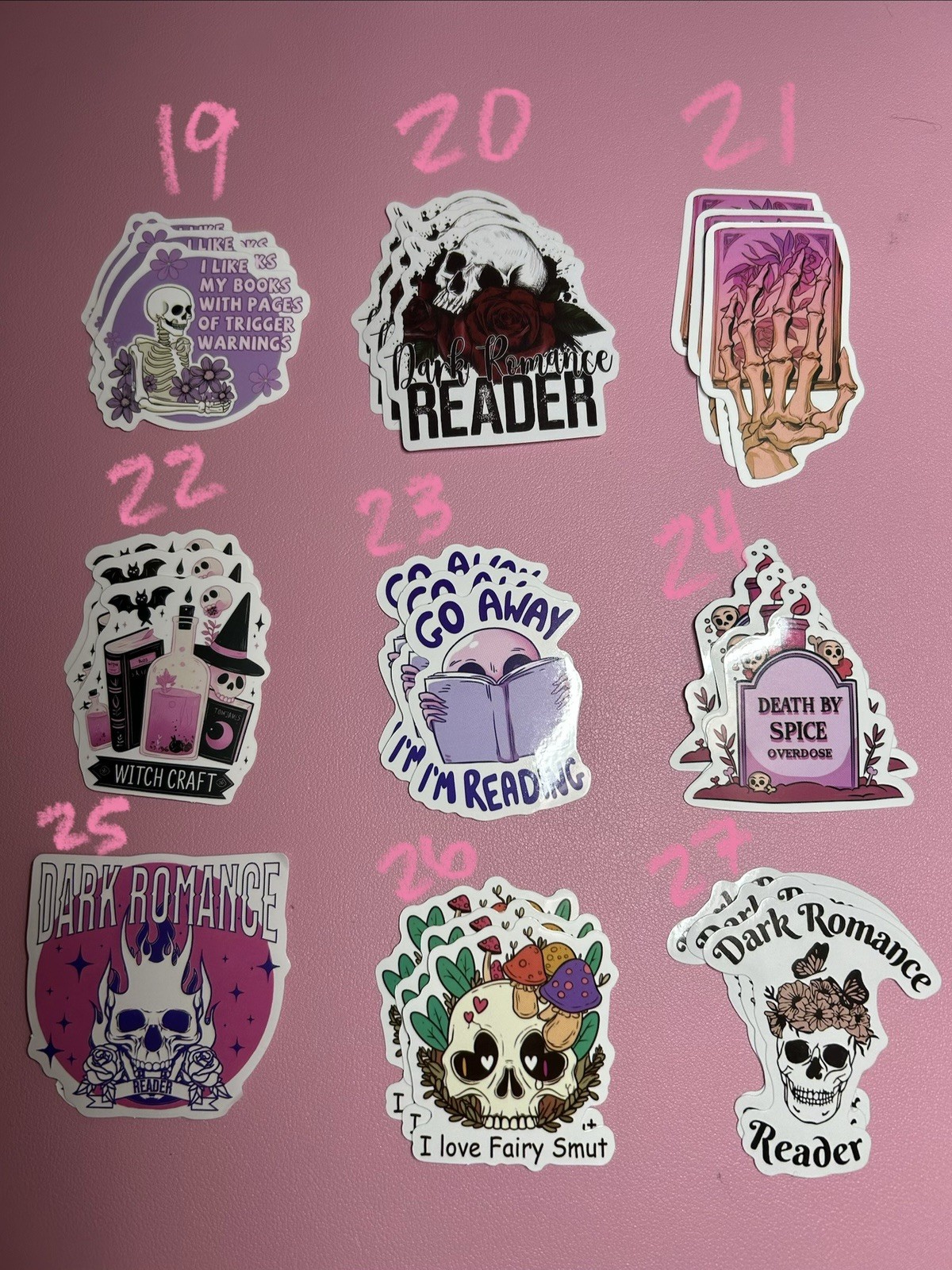 Skeleton Reading Book Stickers