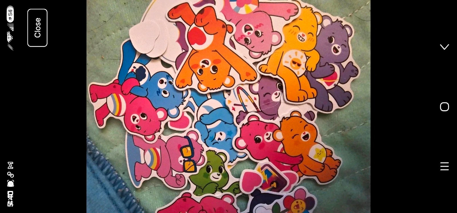 Care Bears Cartoon Sticker Decal Set, Multicolor Assorted Character Lot 10 Stick