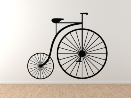 Retro Hipster – Old Style Bicycle Penny Farthing – bike – Vinyl Wall Decal
