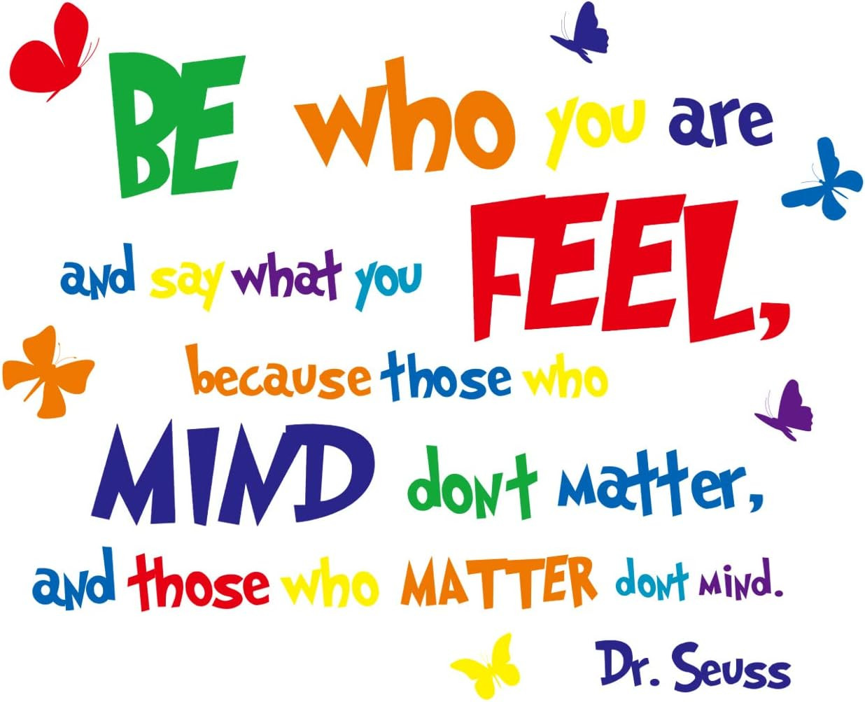 Removable 3D Colorful Quotes Inspirational Words Lettering Wall Decals Motivatio