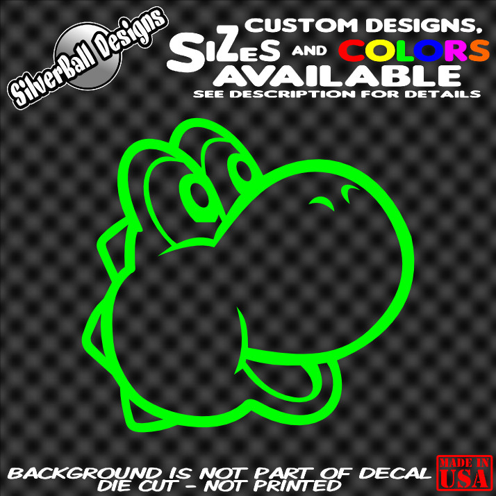 Super Mario YOSHI Custom Vinyl sticker 3DS Wii Nintendo NES SNES N64 Switch