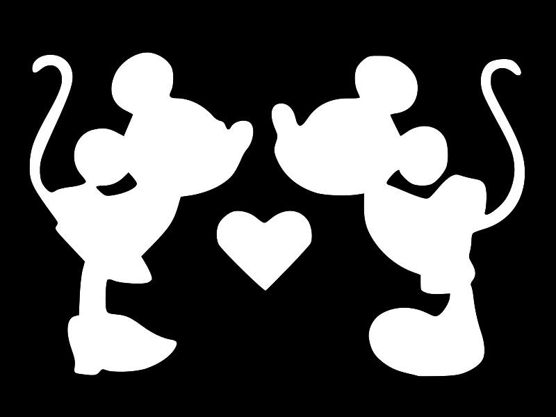 Mickey and Minnie Mouse Vinyl Decal Car Truck Window Sticker CHOOSE SIZE COLOR