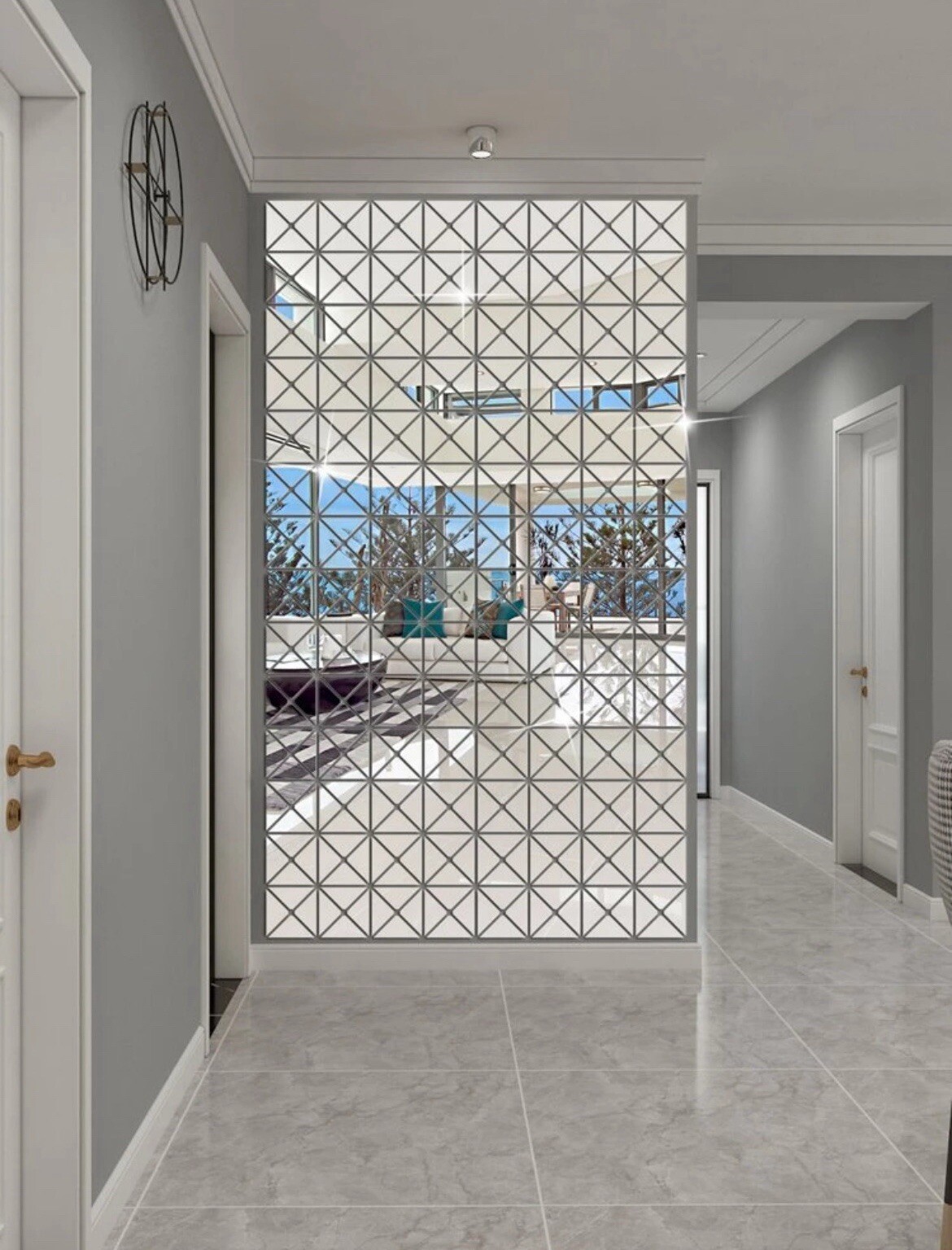Mirror design for wall living room bedroom bathroom kitchen dining room or lobby