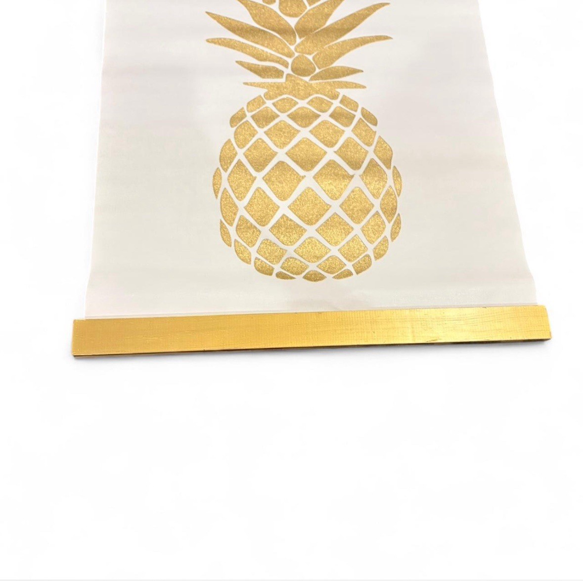 Gold Pineapple Wall Decal Tropical Fruit Art Gold White Home Decor for Any Room