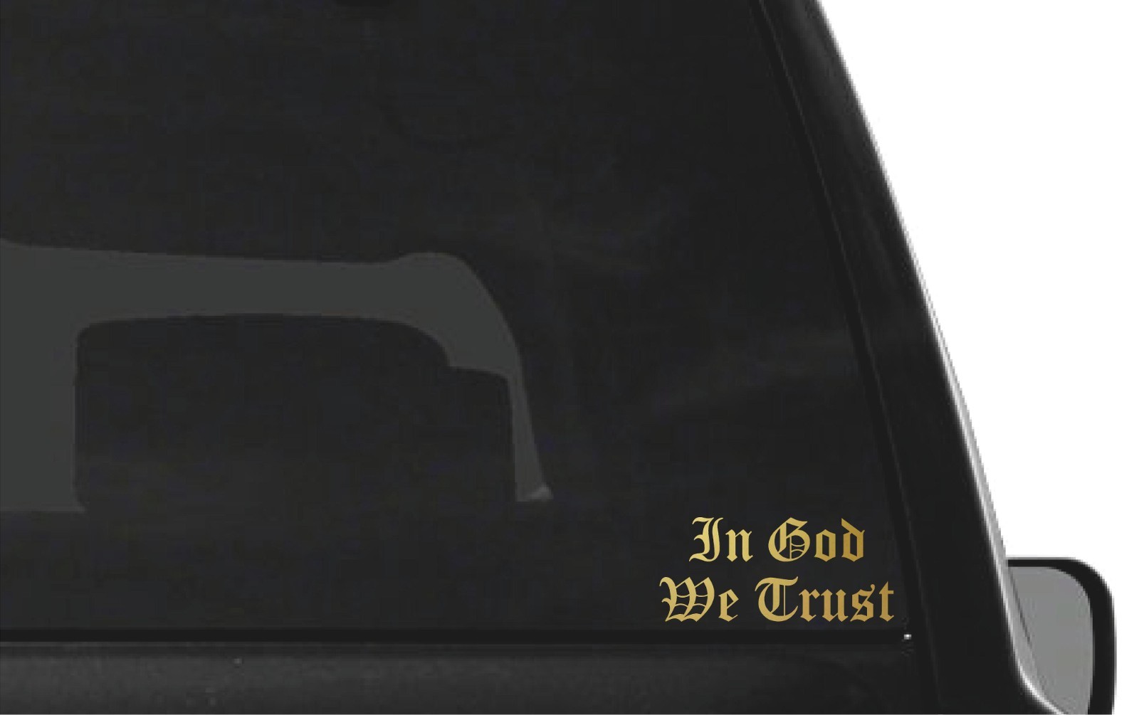 In God We Trust Old English Stacked Text Vinyl Decal Religious Sticker