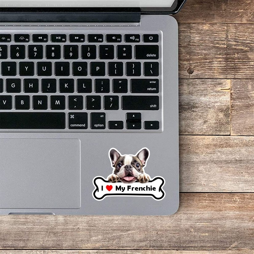 I Love My Frenchie, French Bulldog, Sticker, Peel N' Stick, Different Sizes