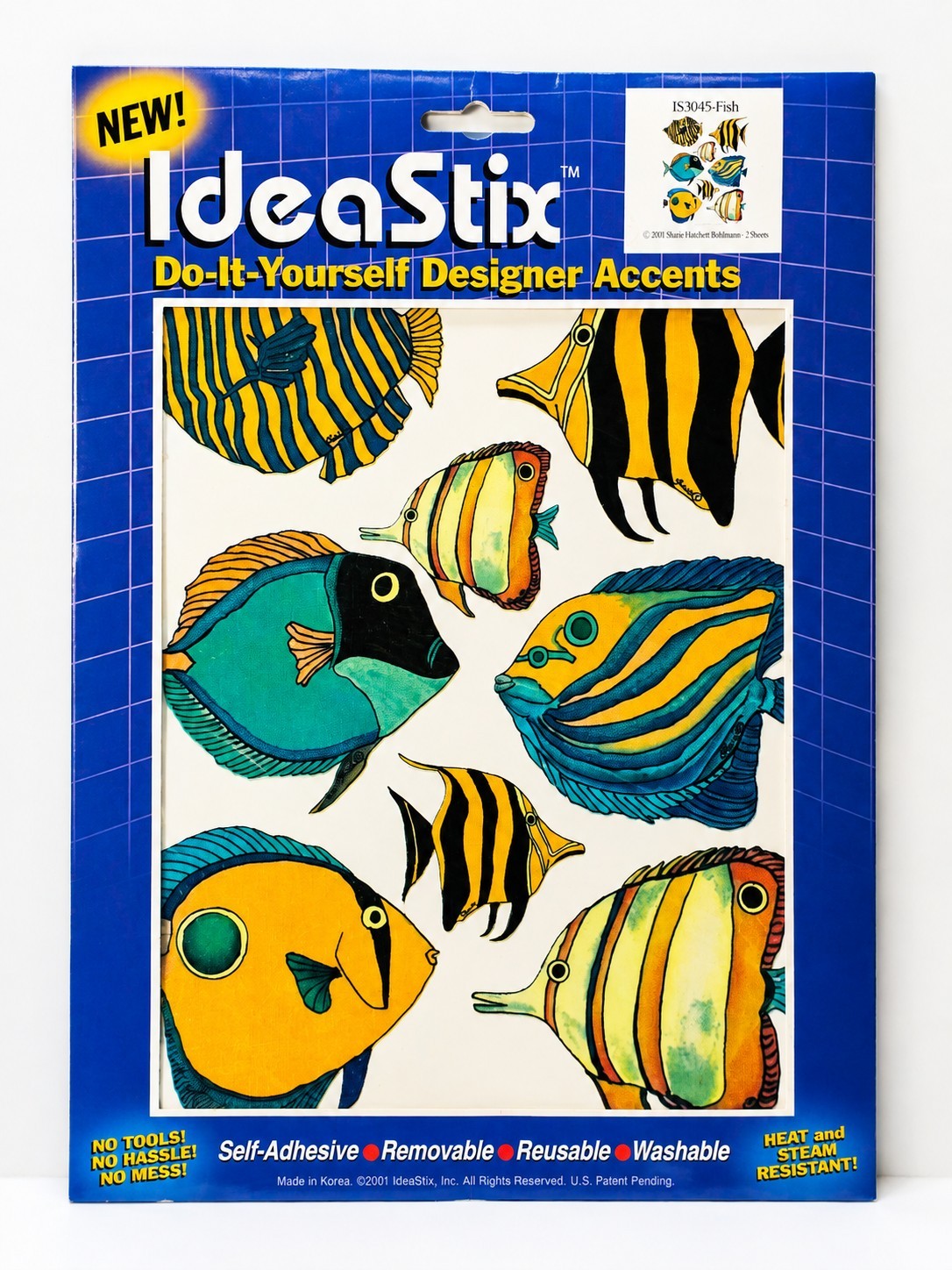 VTG IdeaStix Tropical Fish Accent Peel & Stick Wall Décor Stickers 2 Sheets NOS