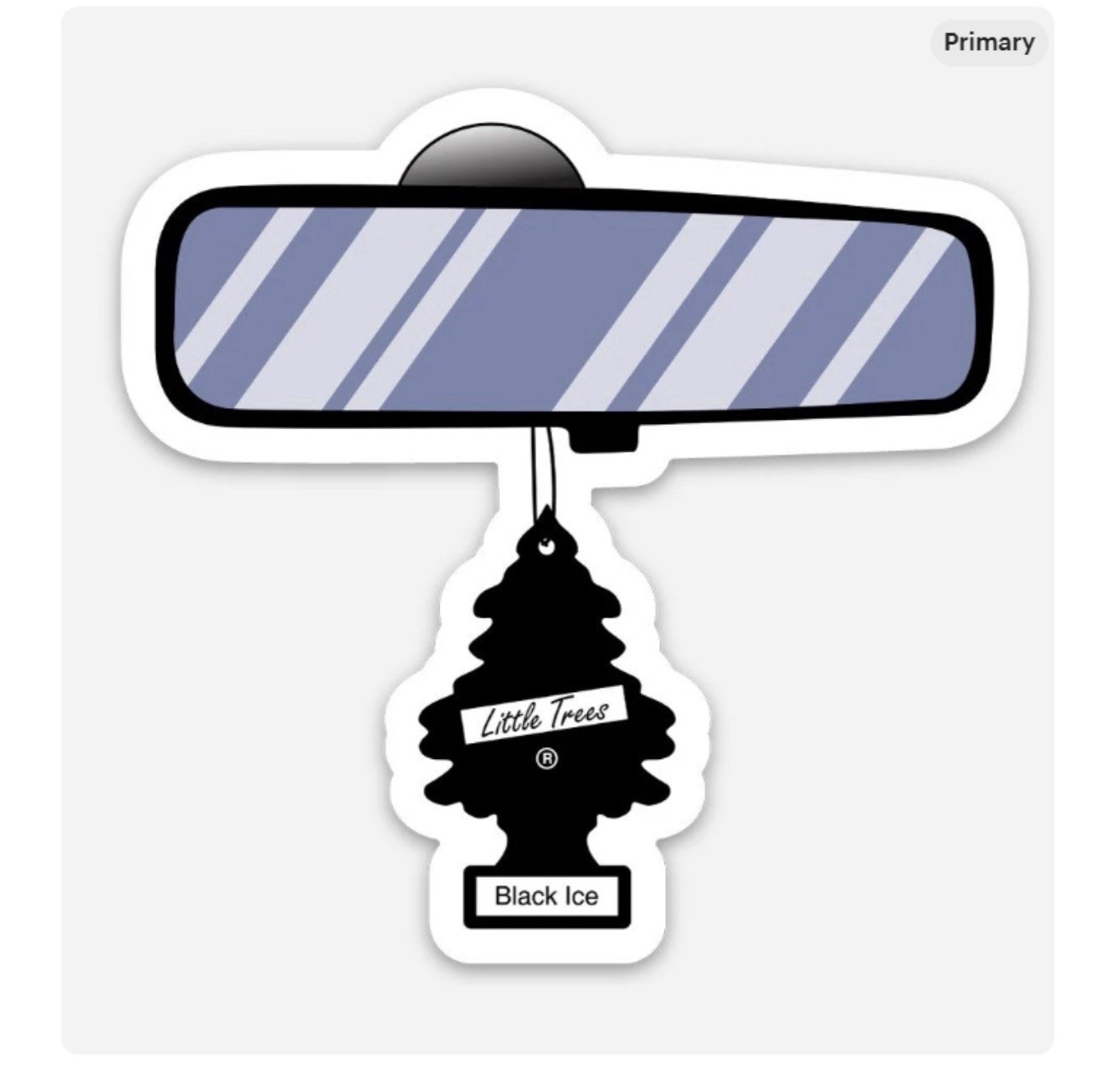 3” Black Ice Sticker Air Freshener Vinyl Decal Matte Finish Dishwasher Safe