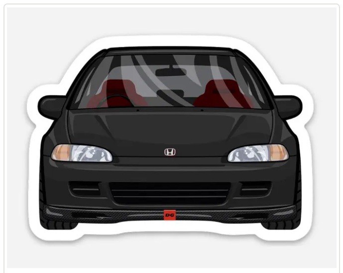 3” Civic Sticker Ej Eg Ek Type R Decal Matte Finish Dishwasher Safe