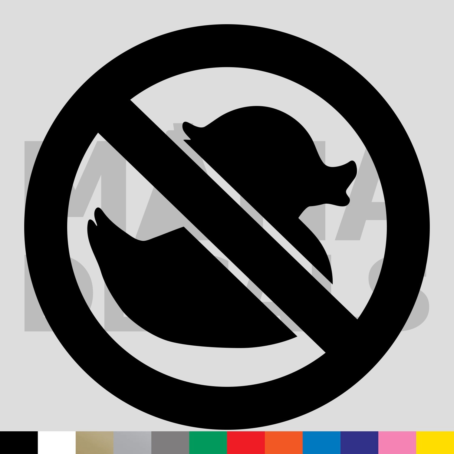 NO Ducks Vinyl Die Cut Decal Sticker – Rubber Duck Joke Funny