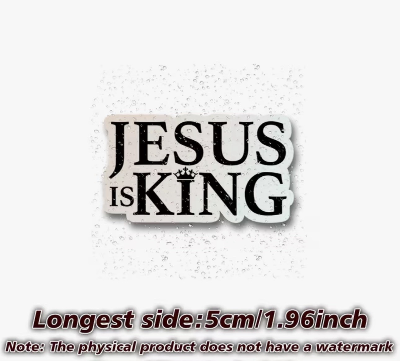 JESUS IS KING 2” VINYL DECAL DIECUT STICKER GOD CHRISTIAN FAITH 1PC