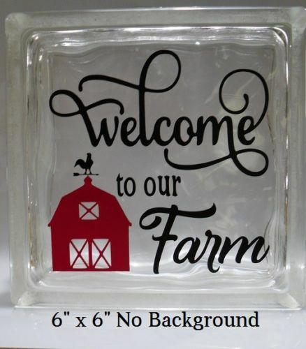 Welcome to our Farm barn decal sticker for DIY 8" glass block tile