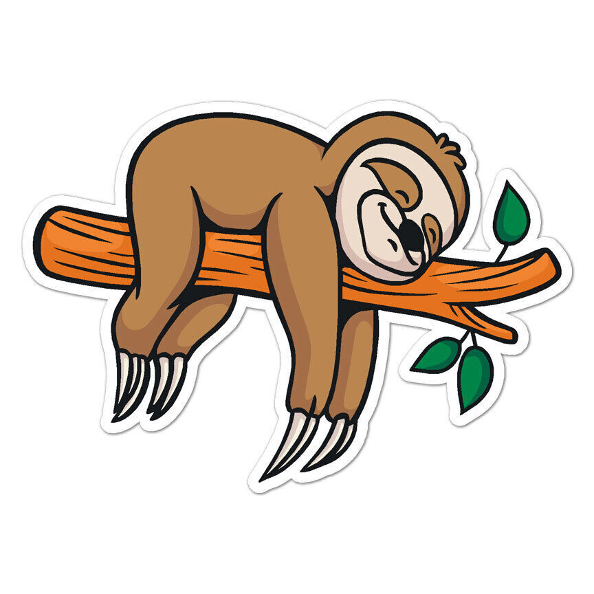 Sleeping Sloth Sticker Decal