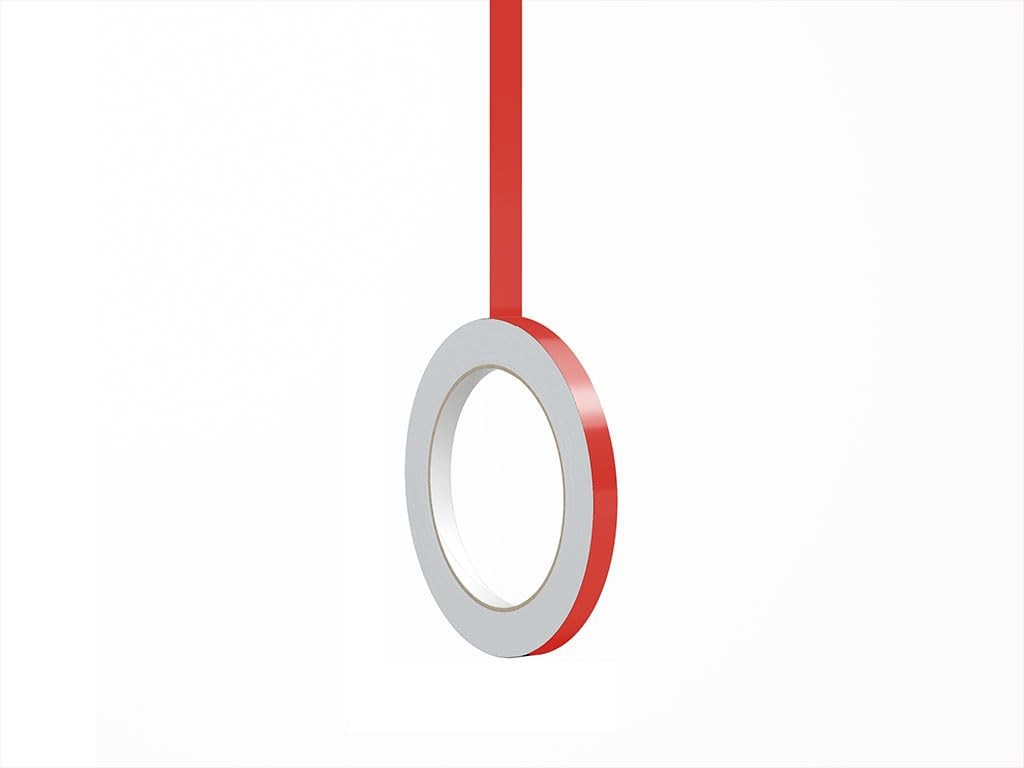 Vinyl Pinstriping Tape 1/2in x 150ft Roll Light Red Gloss Striping Lines