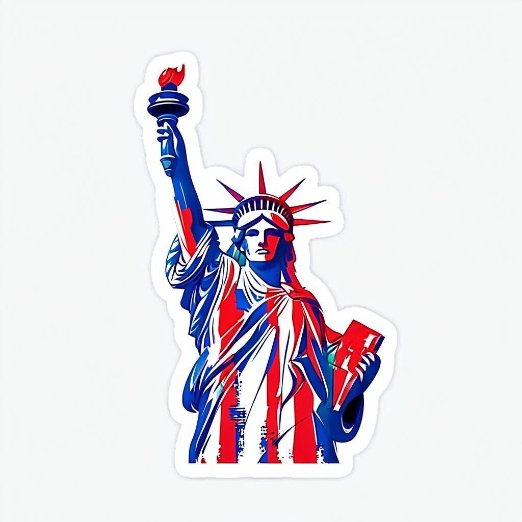 New 3” Statue Of Liberty Vinyl Decal Sticker For Stanley Cups Mugs Cars Glass