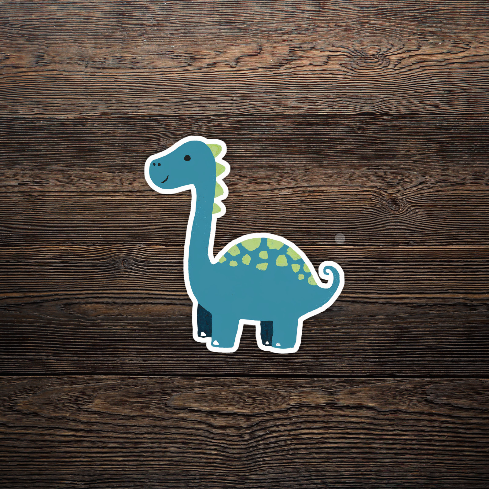 Cute Blue Dinosaur Sticker – Adorable Dino Decal for Kids, Laptops, Journals #78