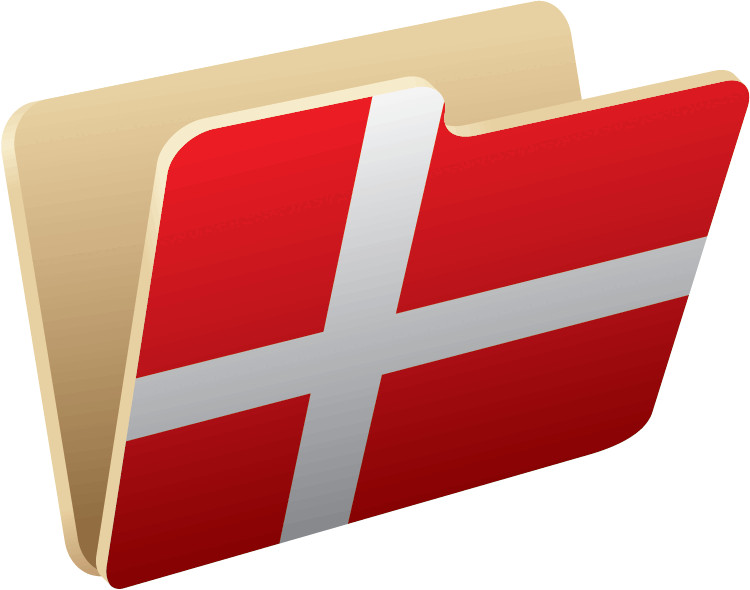 Denmark Folder Flag Car Bumper Sticker Decal