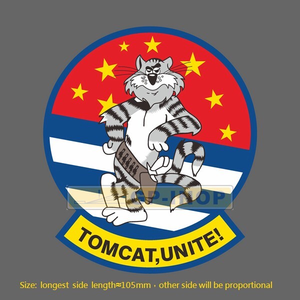 F-14 TOMCAT UNITE Vinyl Sticker luggage laptop skateboard car stickers