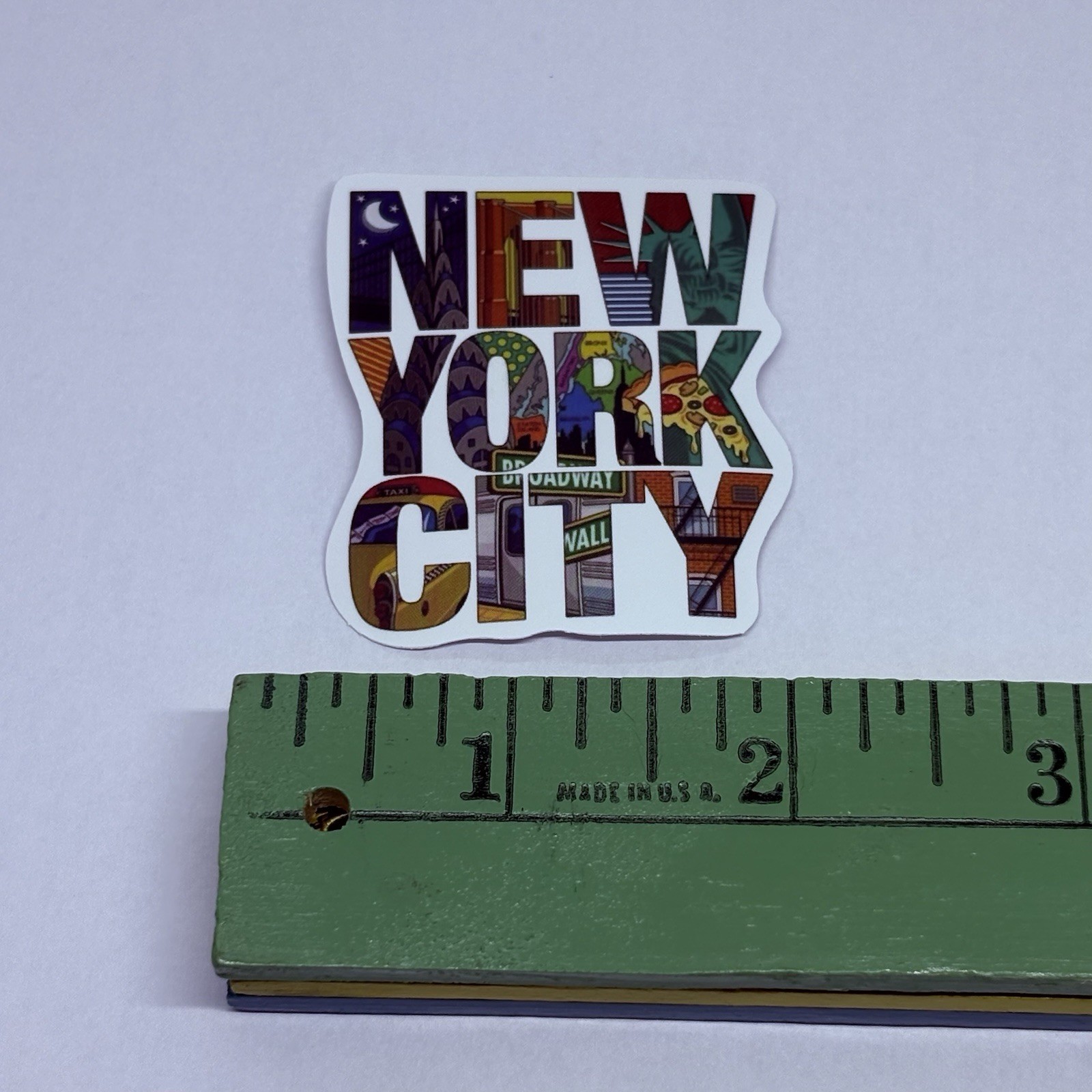 New York City Sticker Night Sign Travel Art Decal Vinyl Country Souvenir Tc9