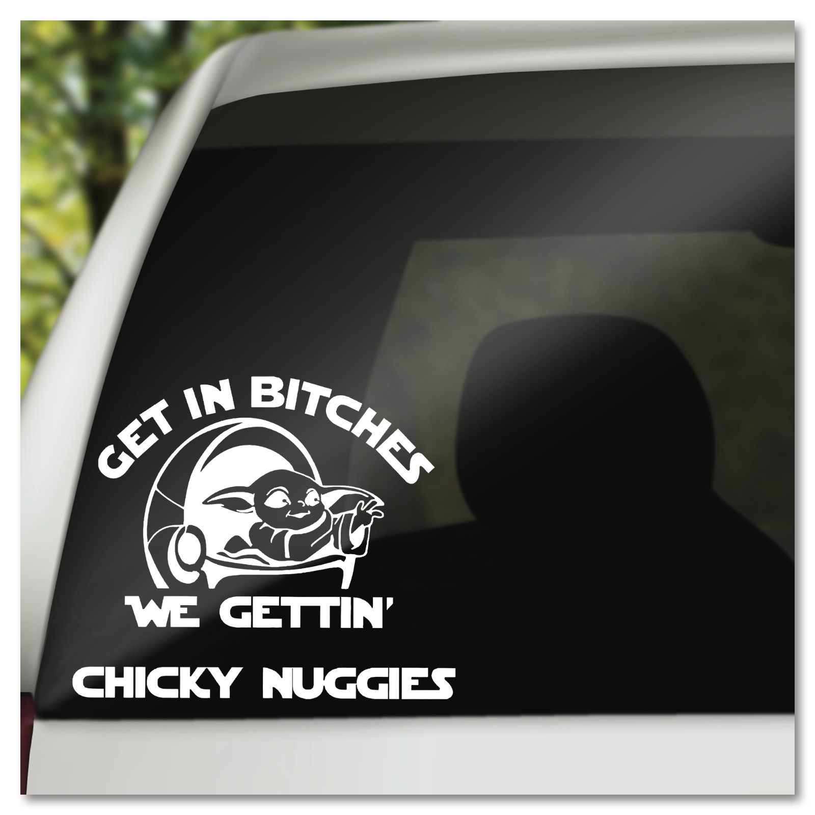 6" Grogu Baby Yoda Chicky Nuggets Star Wars Vinyl Decal Sticker