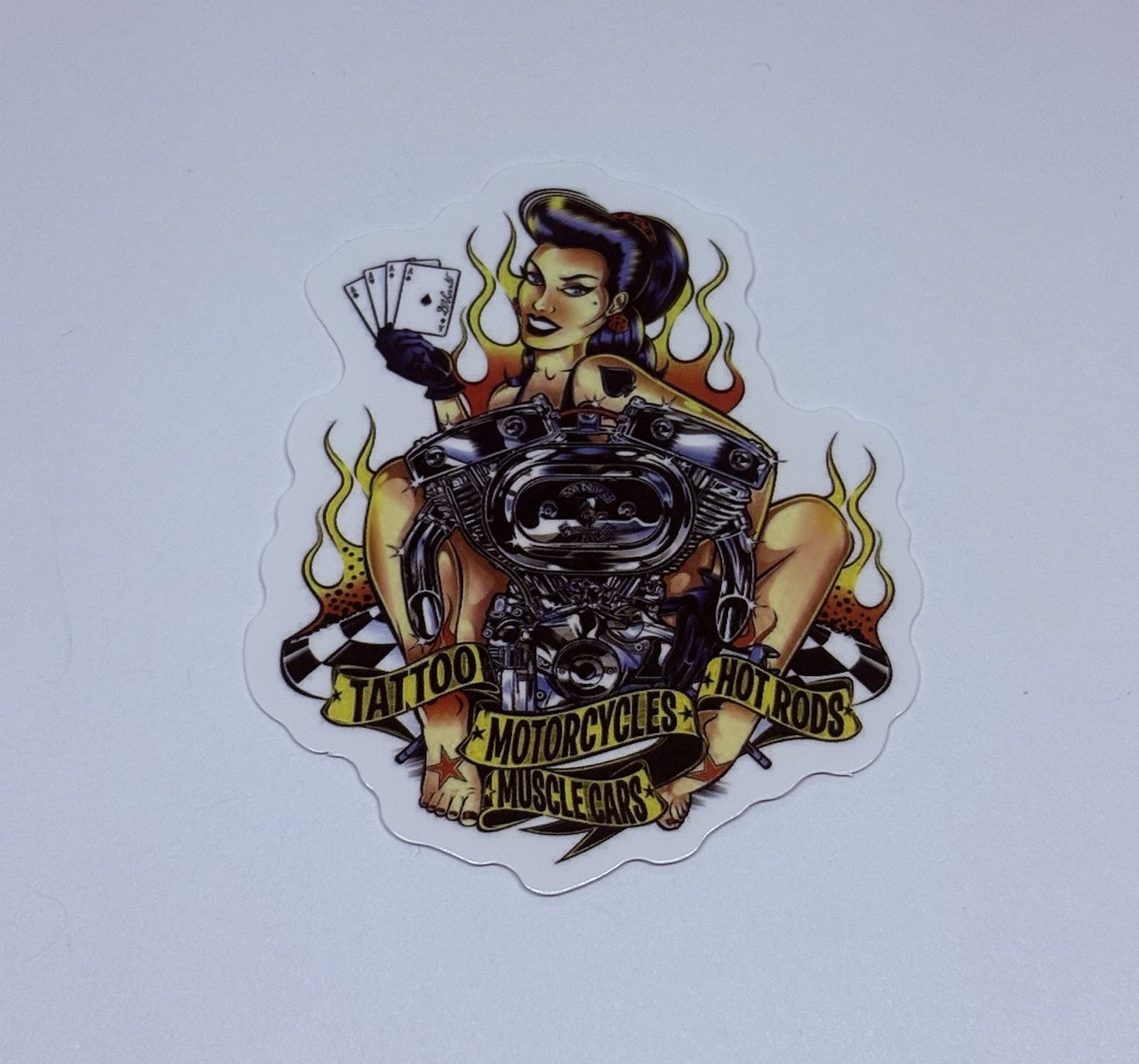 Hot Rod Racing Sticker “Tattoos Motorcycles” Vinyl Decal Journal Art Decor Tc9