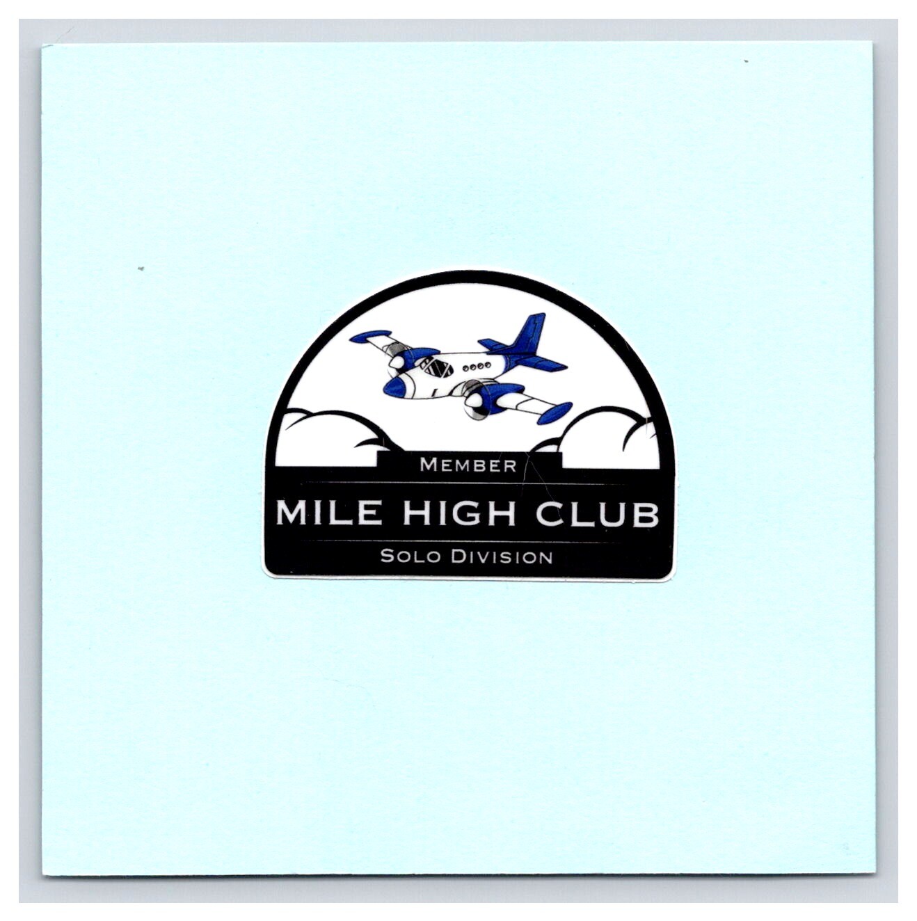 Sticker: Aviation – Mile High Club – Solo Division – Twin