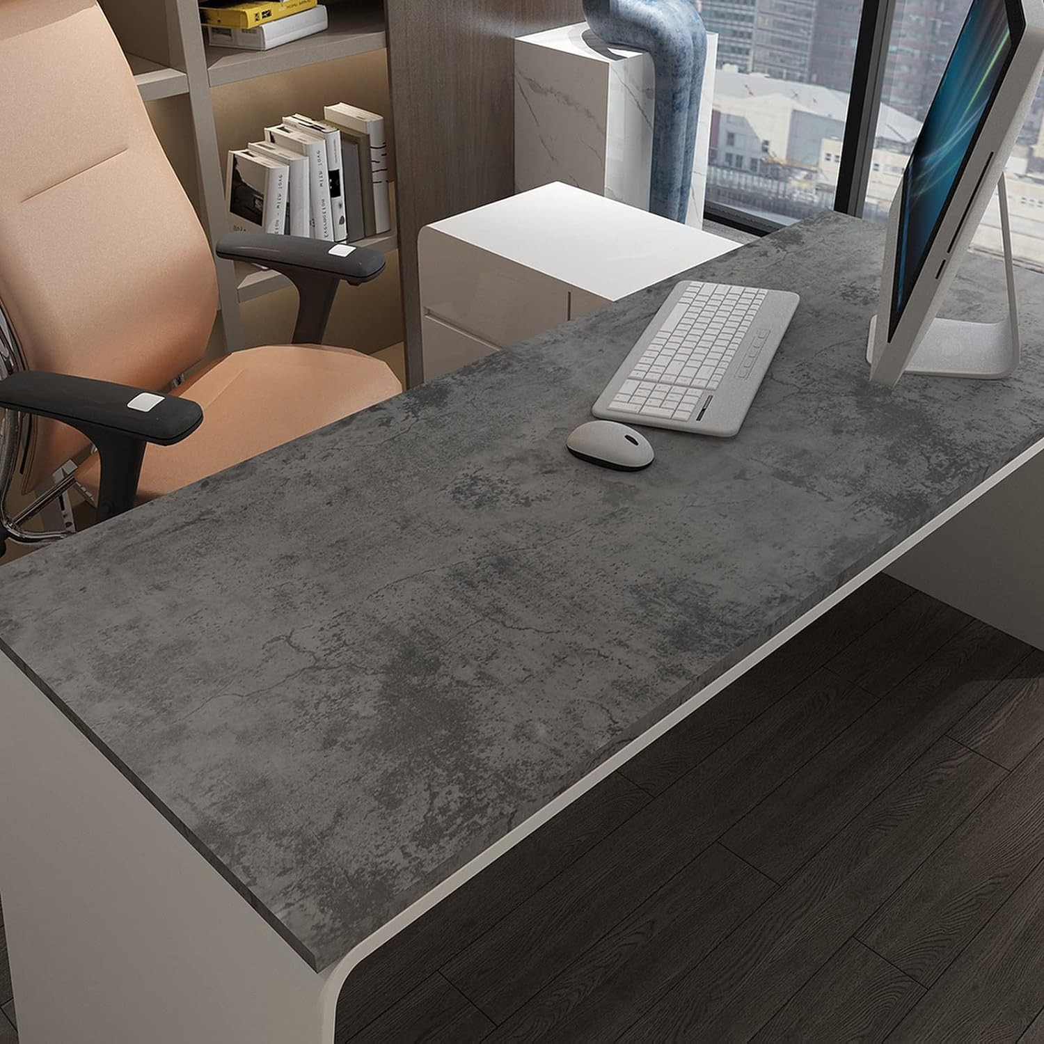 16"×118" Thick Blue Grey Peel and Stick 16" x 118",