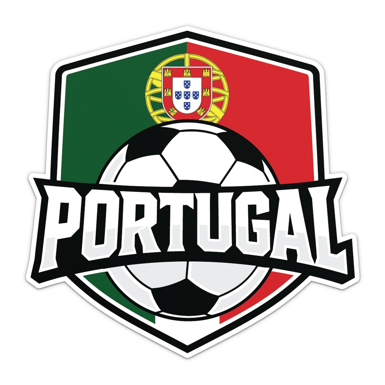 Portugal Flag Soccer National Football Team Sticker Car Bumper Vinyl Decal