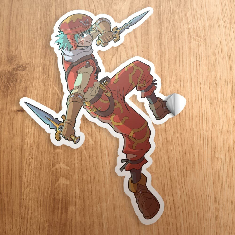 Player Avatar Kite from the .Hack Game Series 3" Glossy Vinyl Sticker