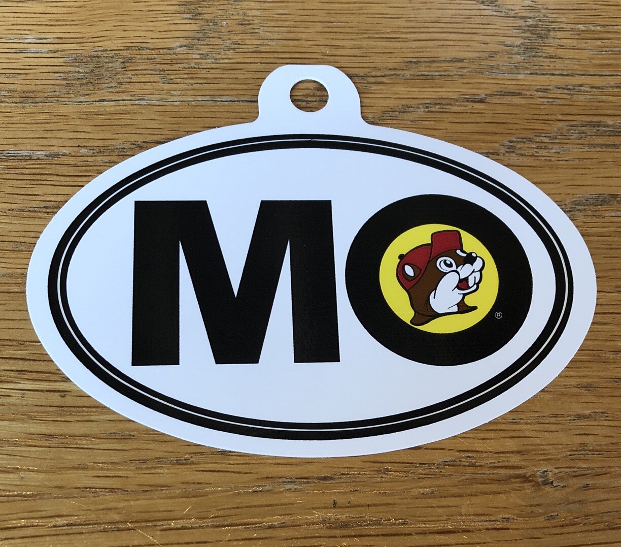 Buc-ee's Bumper Sticker Advertising Logo – Logo MO- Missouri 2.75 x 4.25 Oval