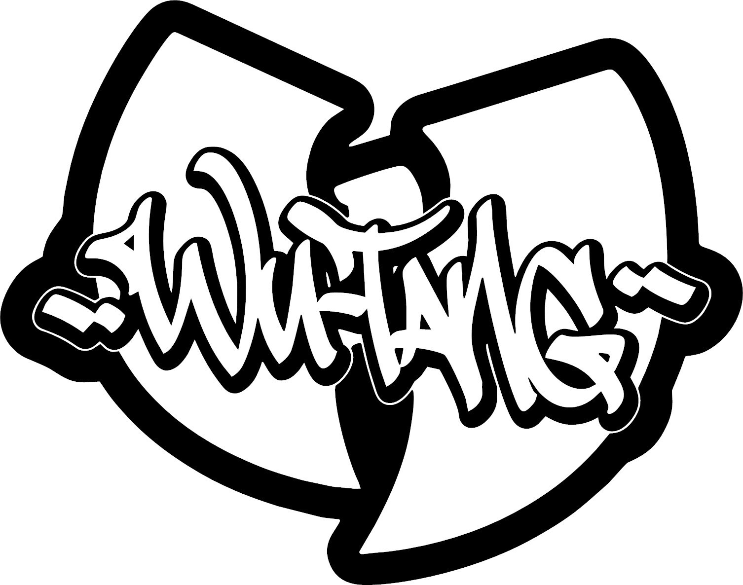 Wu-Tang Street Wear 5" Black Vinyl Decal Sticker